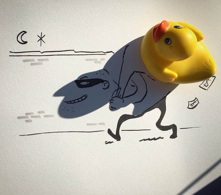 Artista transforma sombras de objetos em ilustrações incríveis