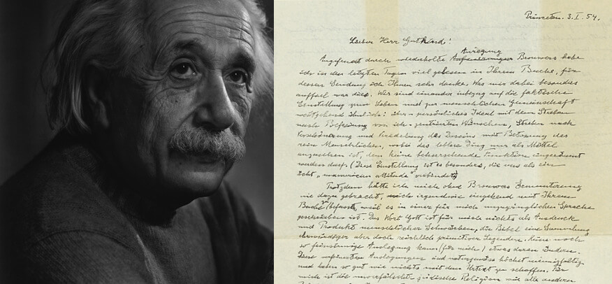 Einstein desdenha da religião numa carta ao filósofo Eric Gutkind