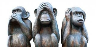 O ensinamento dos três macacos