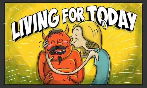 pensarcontemporaneo.com - "Imagine", de John Lennon, feito em uma em tirinha cômica