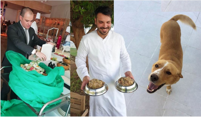 Hotel 5 Estrelas doa as sobras de comida para alimentar cães de abrigo
