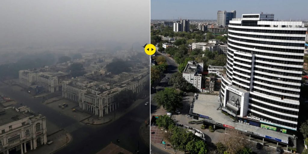 pensarcontemporaneo.com - De Nova Délhi a Bangcoc, imagens mostrando as cidades mais poluídas do mundo antes e depois da quarentena
