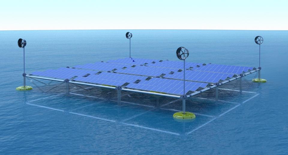 Primeira plataforma híbrida oceânica flutuante pode gerar energia a partir de ondas, vento e energia solar