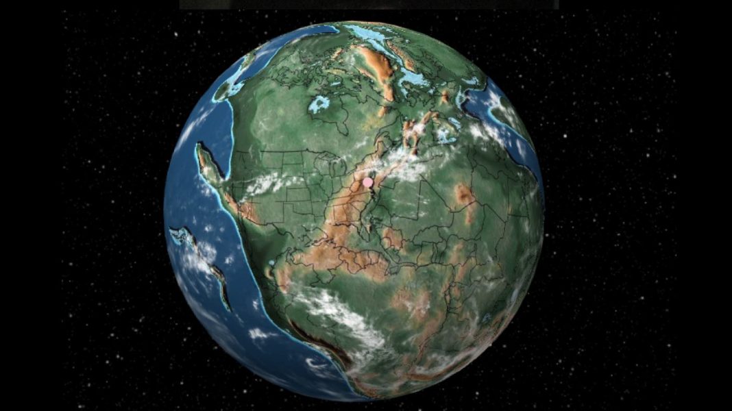Este mapa permite que você veja como sua cidade natal se mudou ao longo de 750 milhões de anos de deriva continental