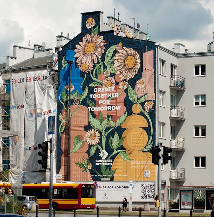 pensarcontemporaneo.com - Mural em Varsóvia consome poluição, purificando o ar igual a 720 árvores