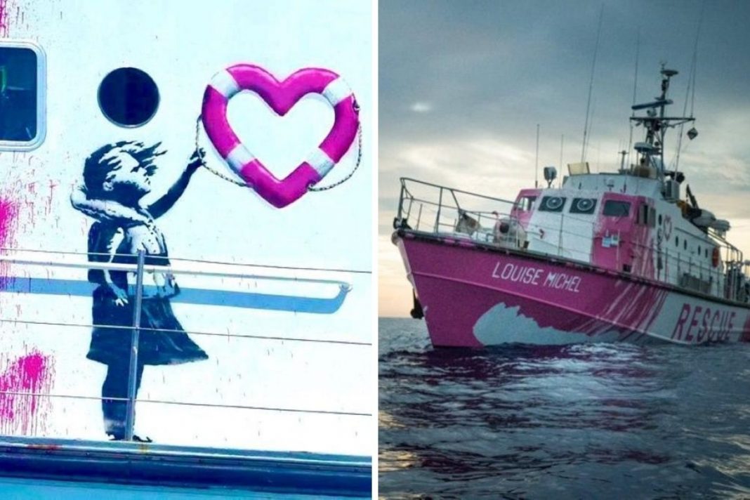 Banksy financia barco de resgate de refugiados do Mediterrâneo – A menina com o balão agora está segurando um colete salva-vidas