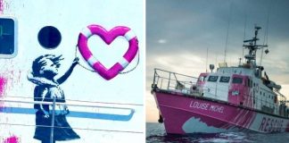 Banksy financia barco de resgate de refugiados do Mediterrâneo – A menina com o balão agora está segurando um colete salva-vidas