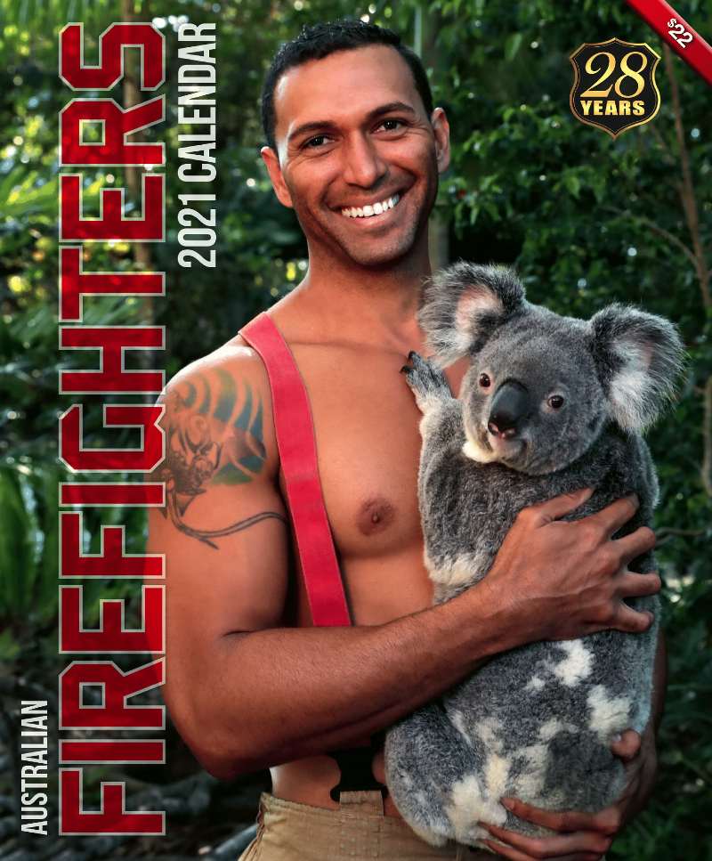 pensarcontemporaneo.com - Bombeiros australianos posam com ​​animais para calendário de caridade em prol dos animais selvagens