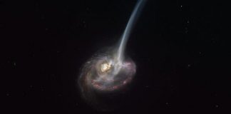 Uma galáxia distante morre enquanto astrônomos assistem