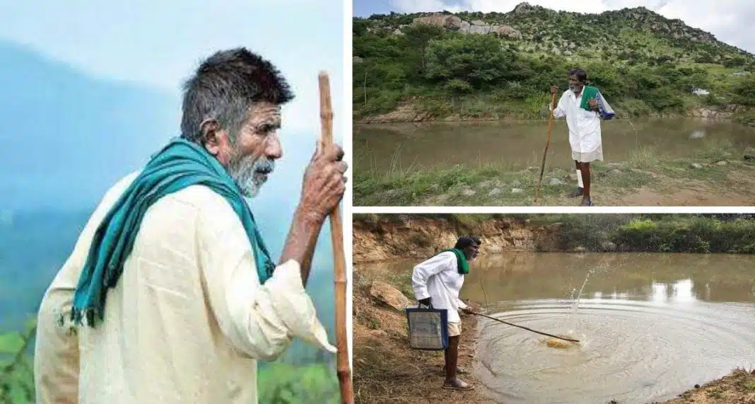 Homem de 70 anos ajuda os animais construindo poços para que enfrentem as secas