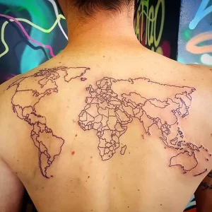 Tatuagem de Jesse: mapa mundi