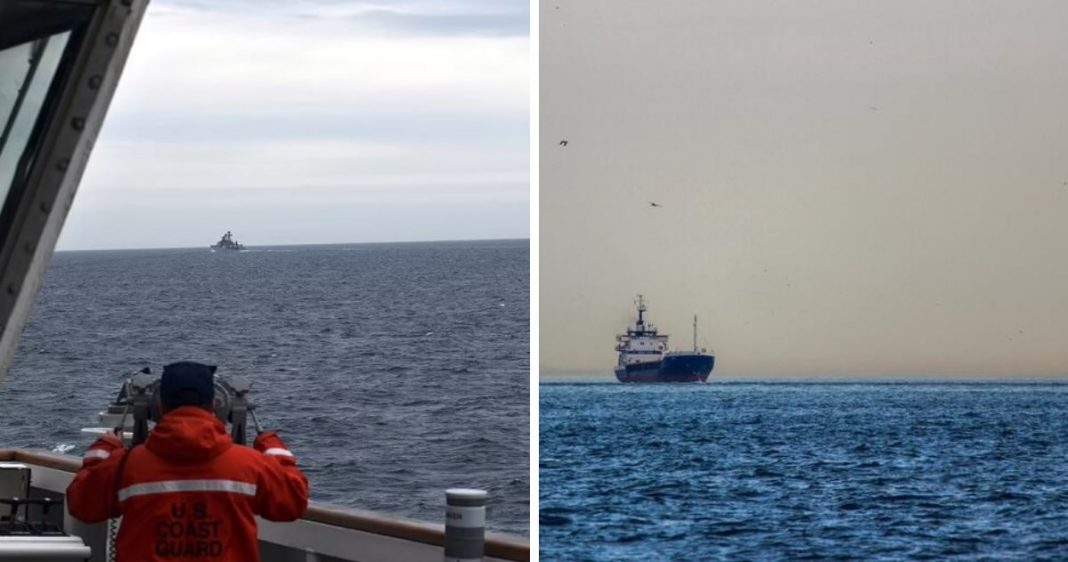 Tensão: 8 navios de guerra dos EUA, da Rússia e da China se ‘esbarram’ na costa do Alasca [VIDEO]