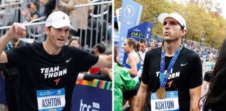 Ashton Kutcher arrecada R$ 5 milhões para ONG de combate a abuso infantil durante Maratona de Nova York