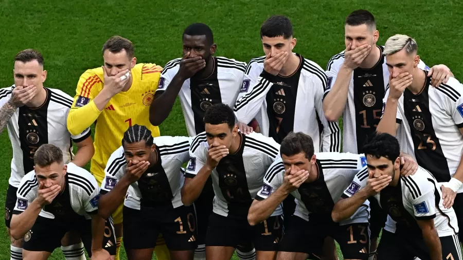 Jogadores da Alemanha entram para a história do esporte ao protestarem contra “mordaça” no Catar