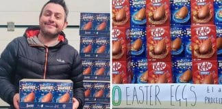 Homem erra pedido e compra mais ovos de Páscoa do que o número de habitantes de sua cidade