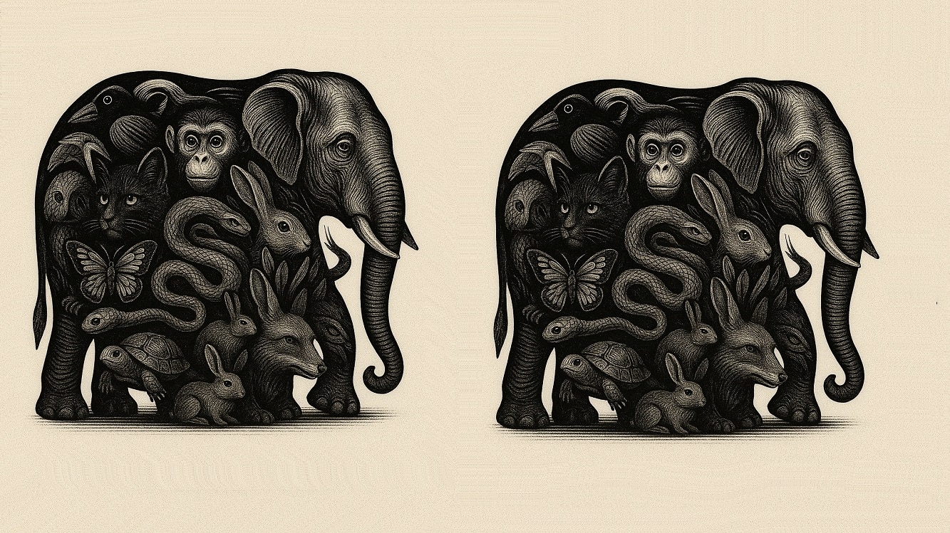 pensarcontemporaneo.com - No máximo 3% das pessoas escolhem o 5º animal deste teste visual tridimensional