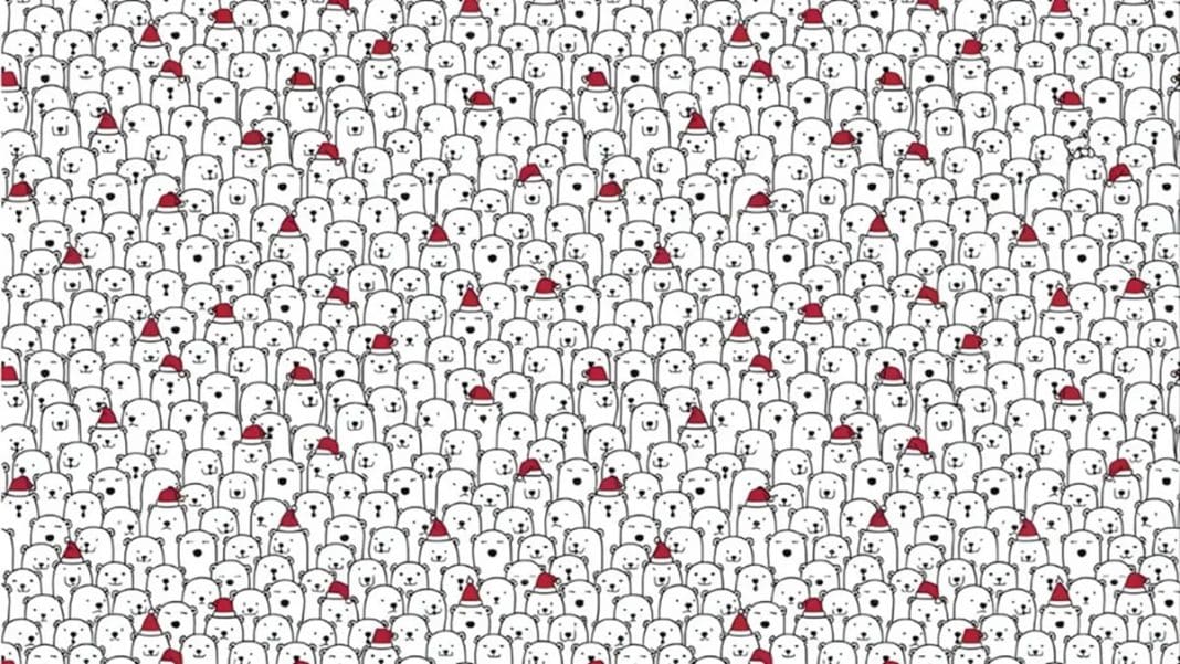 ilusão visual cachorro entre os ursos Ilusão visual: apenas quem tem visão afiada consegue encontrar o cachorro entre os ursos polares em até 7 segundos!