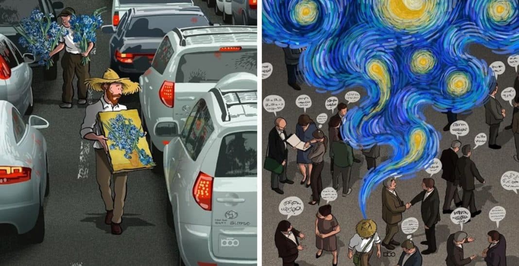 O que Van Gogh faria se vivesse em 2026? O resultado nestas ilustrações é de cair o queixo e emocionar!
