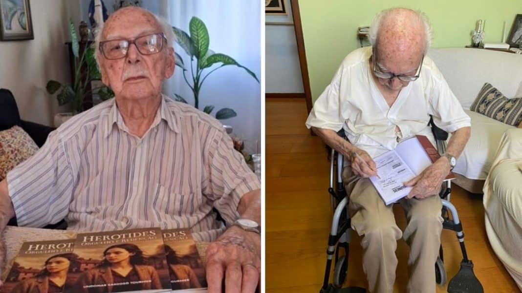 aos 104 ele lancou mais um livro 1 Aos 104 anos, escritor mais longevo do mundo celebra mais um aniversário lançando novo livro em SC